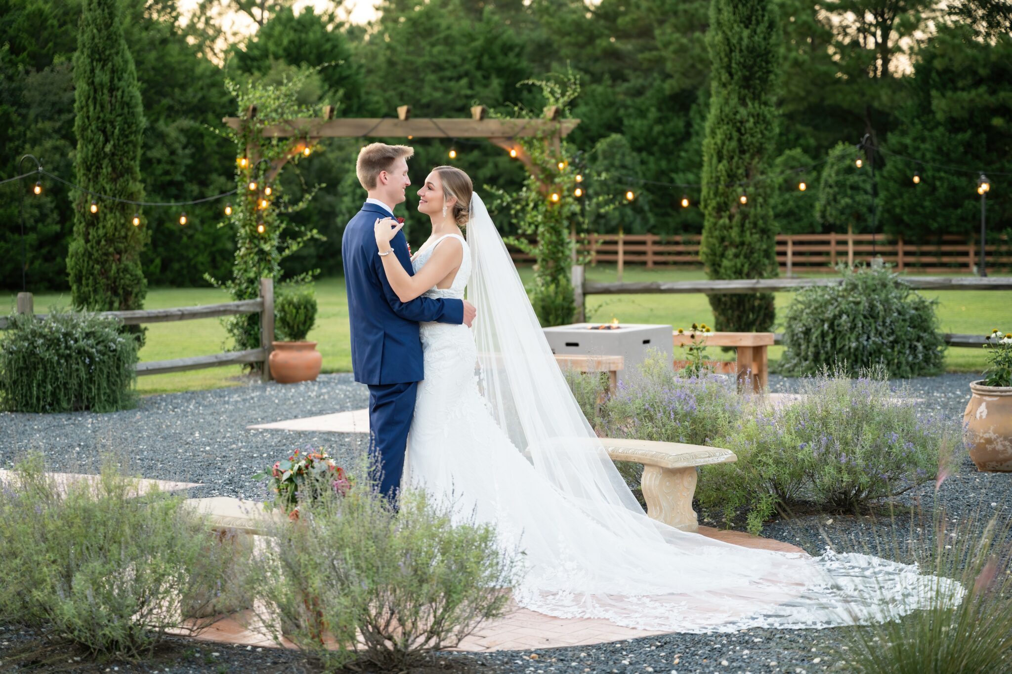 first dance wedding courtyard
