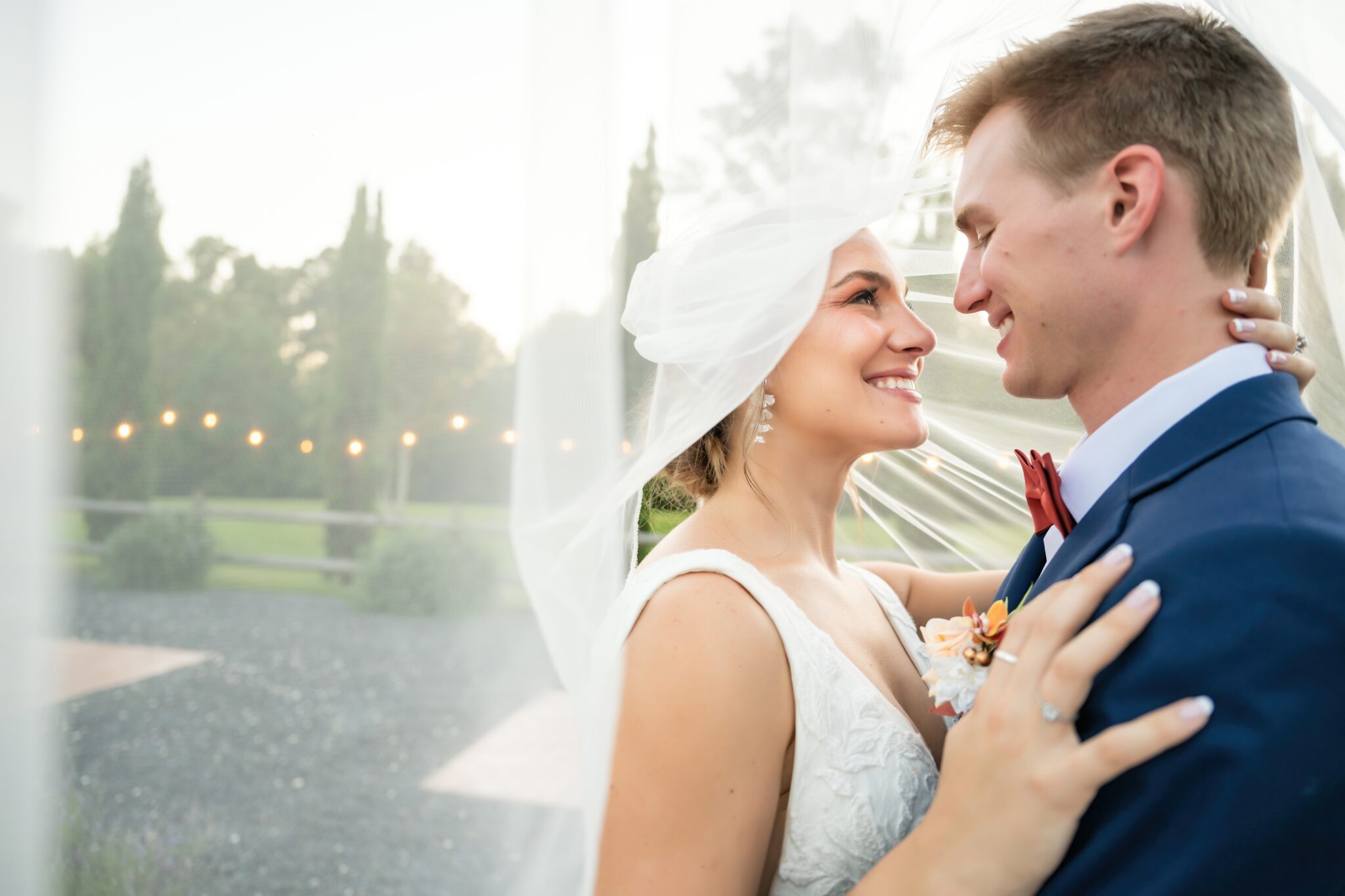white veil wedding