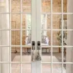 Glass doors at Slate & Cypress wedding venue