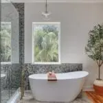 Elegant bathtub in the Slate & Cypress Estate House bathroom
